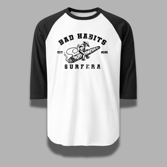 Playera Ranglán Negra Bad Habits
