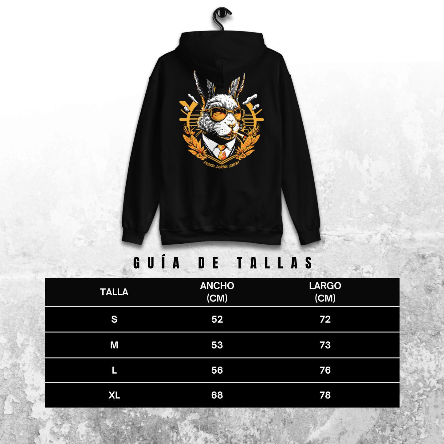 Guía de tallas Hoodie WildRabbit Surfera