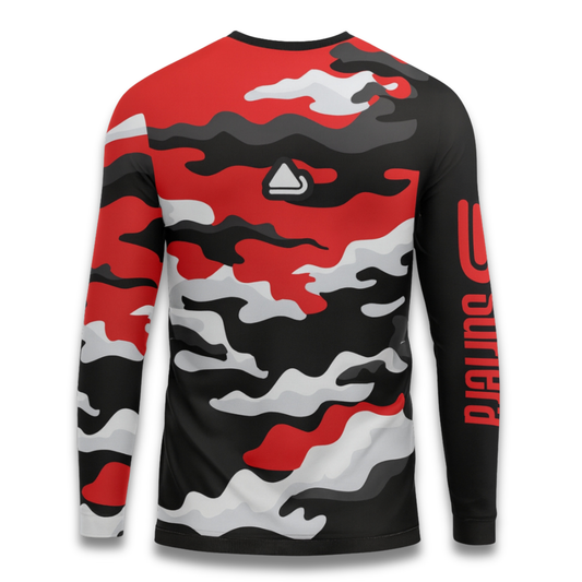 Jersey MTB Red Camo Surfera vista frontal