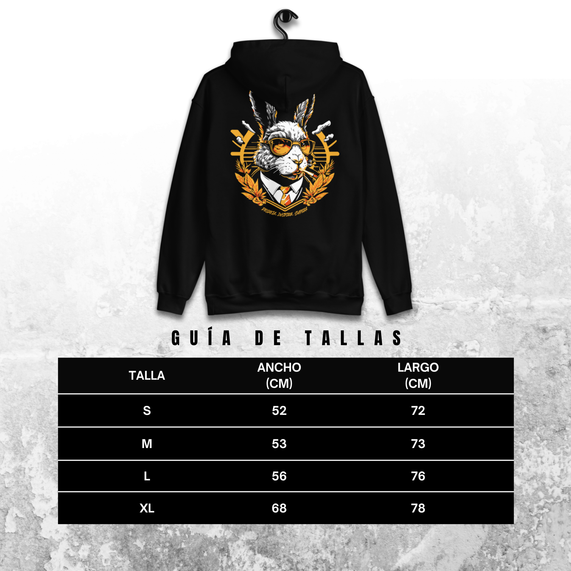 Guía de tallas Hoodie WildRabbit Surfera