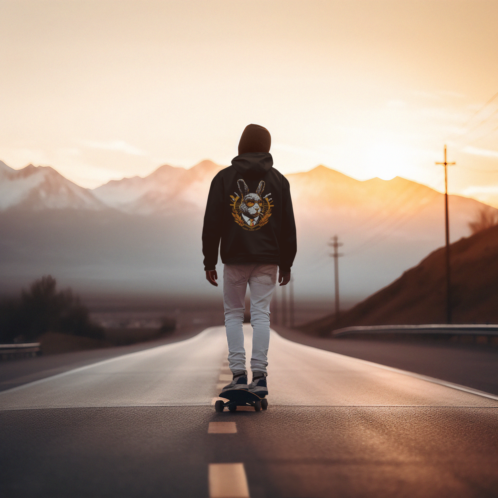 Hoodie WildRabbit Surfera streetwear uso diario