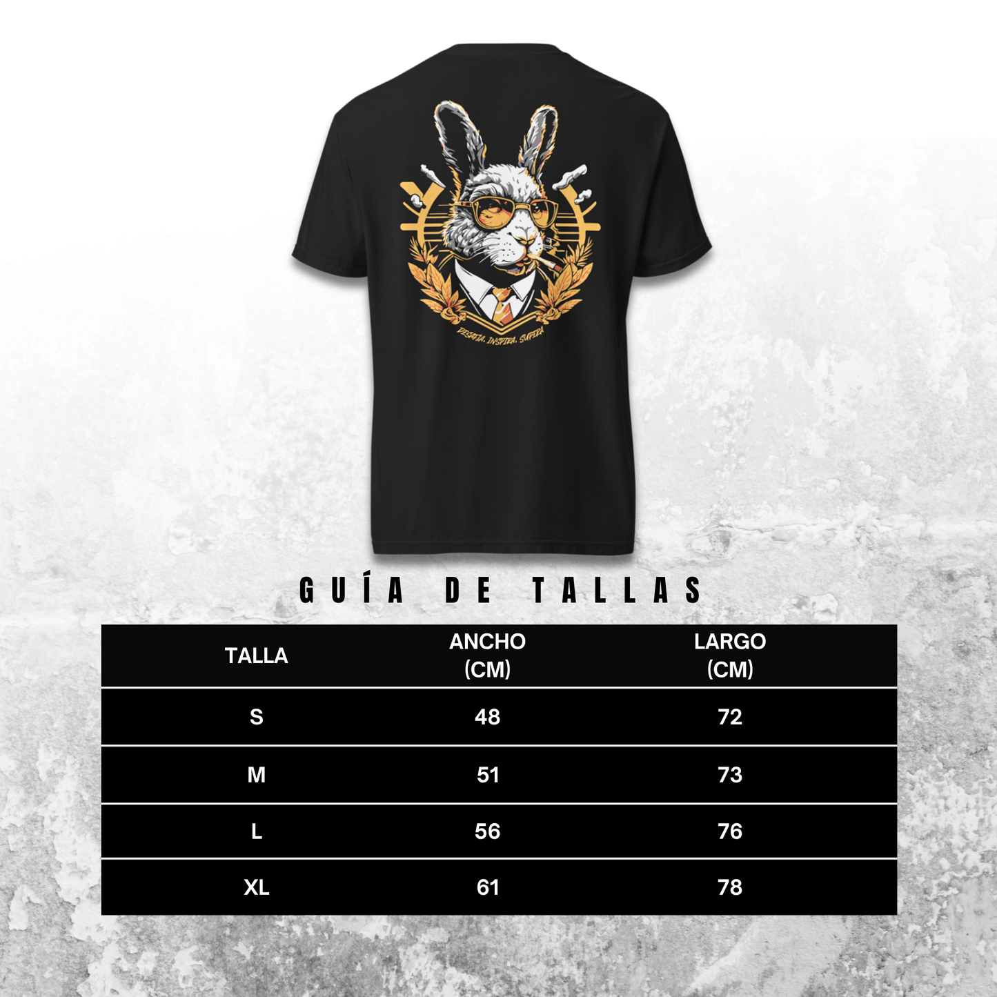 Guía de tallas Playera WildRabbit Surfera