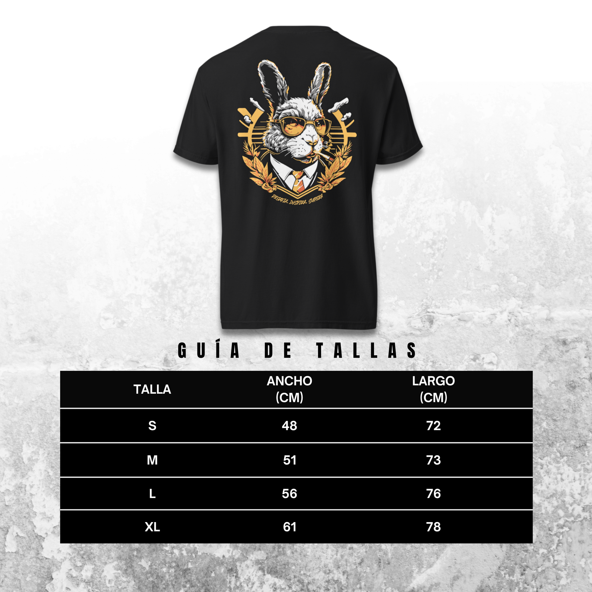 Guía de tallas Playera WildRabbit Surfera